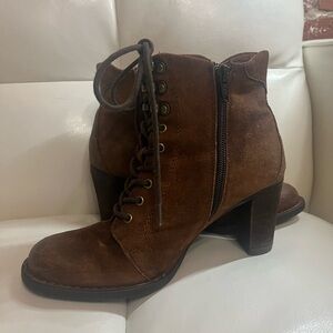 Born Brown Lace Up Suede Boots